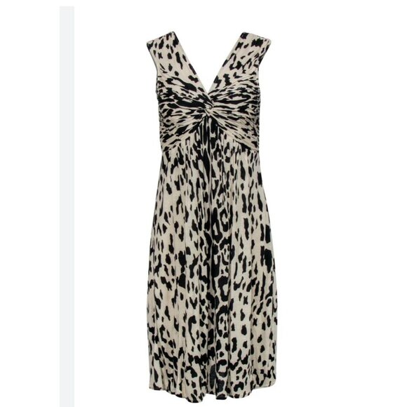 Tracy Reese womens Animal Print twist Dress Size large sleeveless knit new $265 - Picture 1 of 12